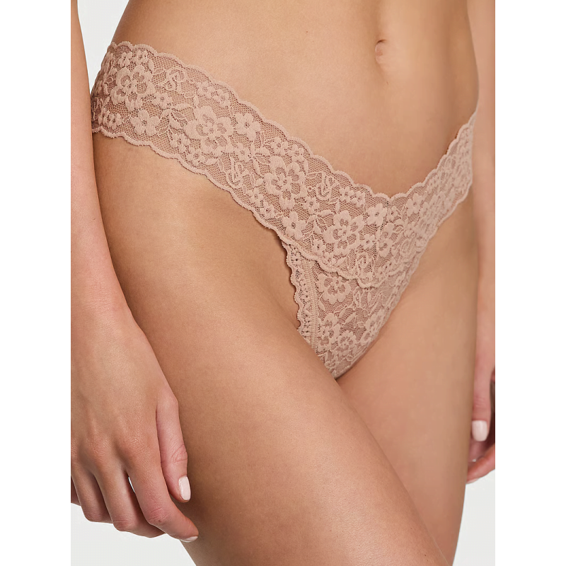 Трусики The Lacie Lace Thong Panty Praline VS