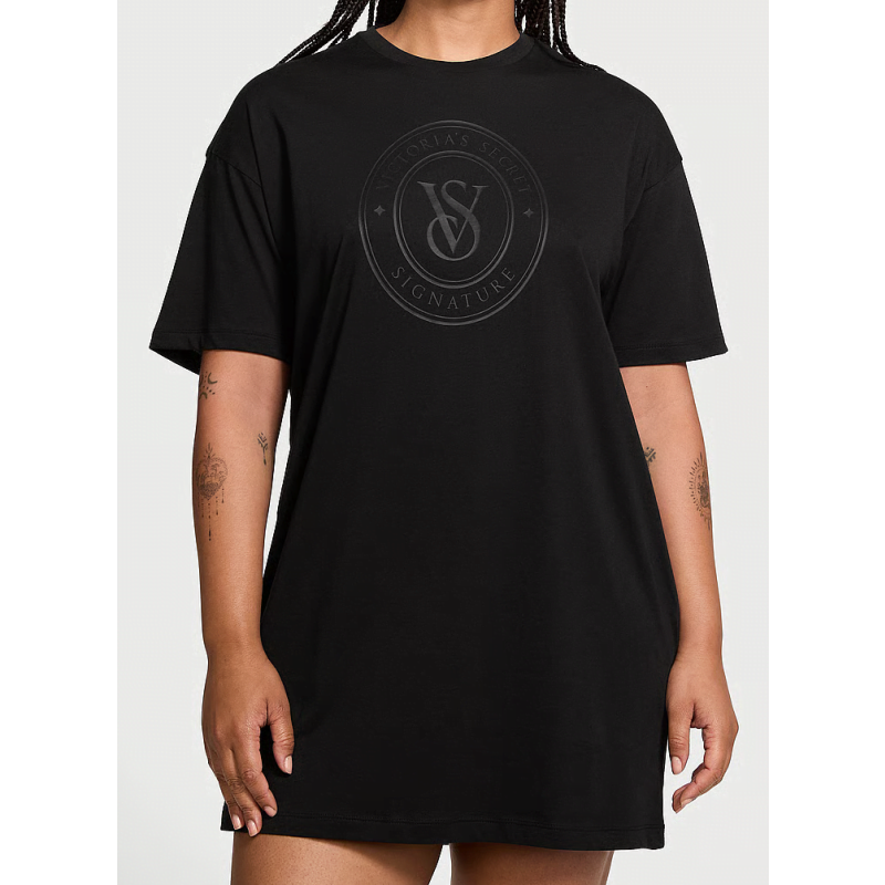 Нічна сорочка Oversize Cotton Sleep Tee Black VS