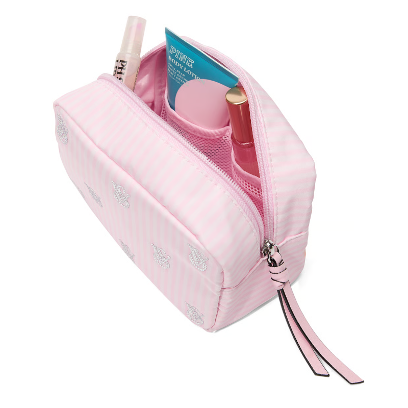 Косметичка Shine Logo Travel Makeup Bag Heritage Stripe Diamante VS