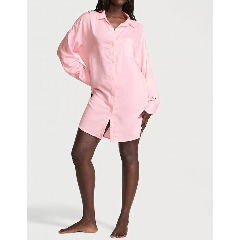 Нічна сорочка Modal-Cotton Button-Front Sleepshirt VS