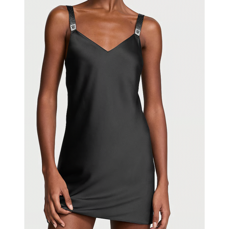 Нічна сорочка сатинова Scattered Shine Strap Satin Strappy-Back Slip VS