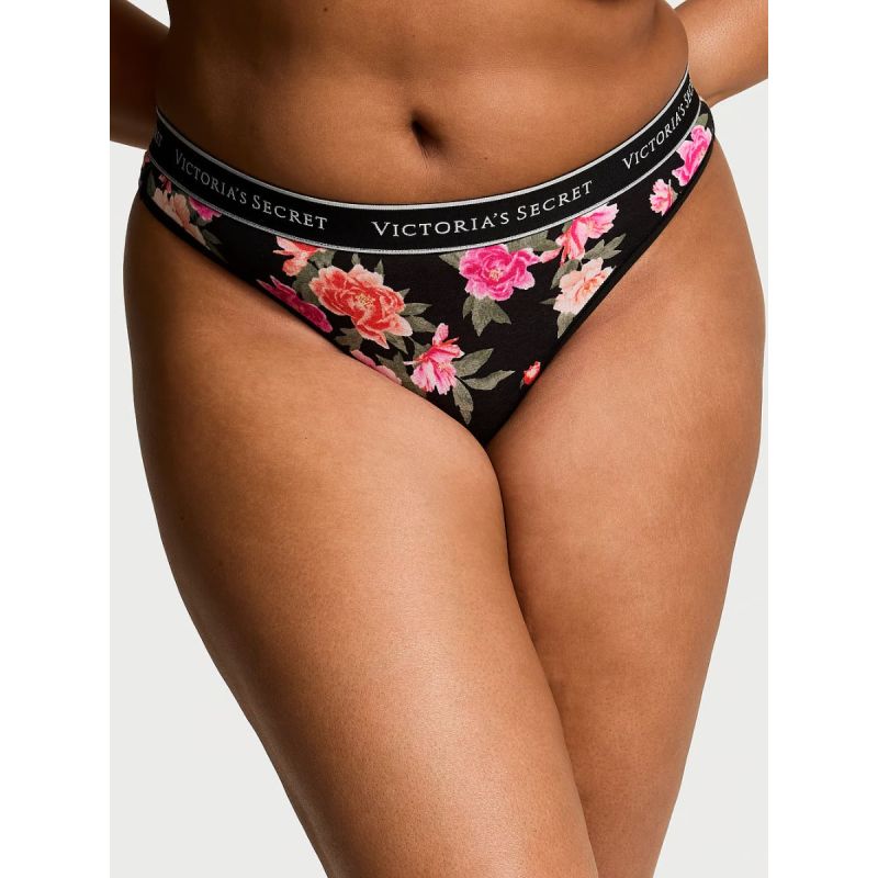 Трусики Logo Cotton Thong Panty Floral