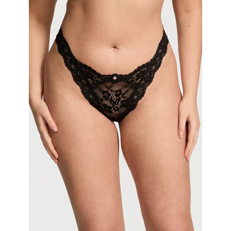 Трусики Dream Angels Lace Brazilian Panty Lace Black