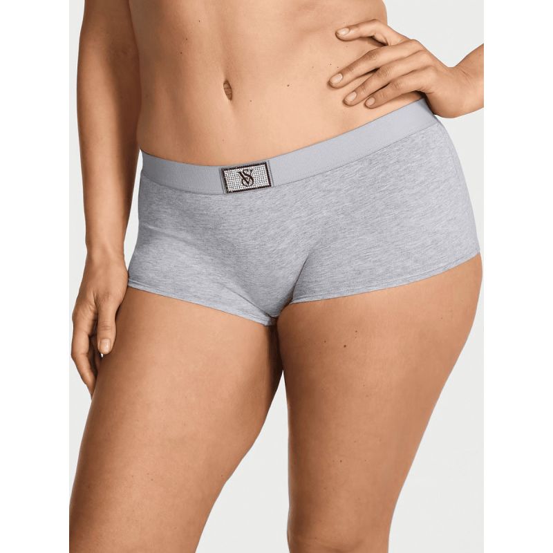 Трусики Logo Cotton Shine Patch Boyshorts Panty Grey
