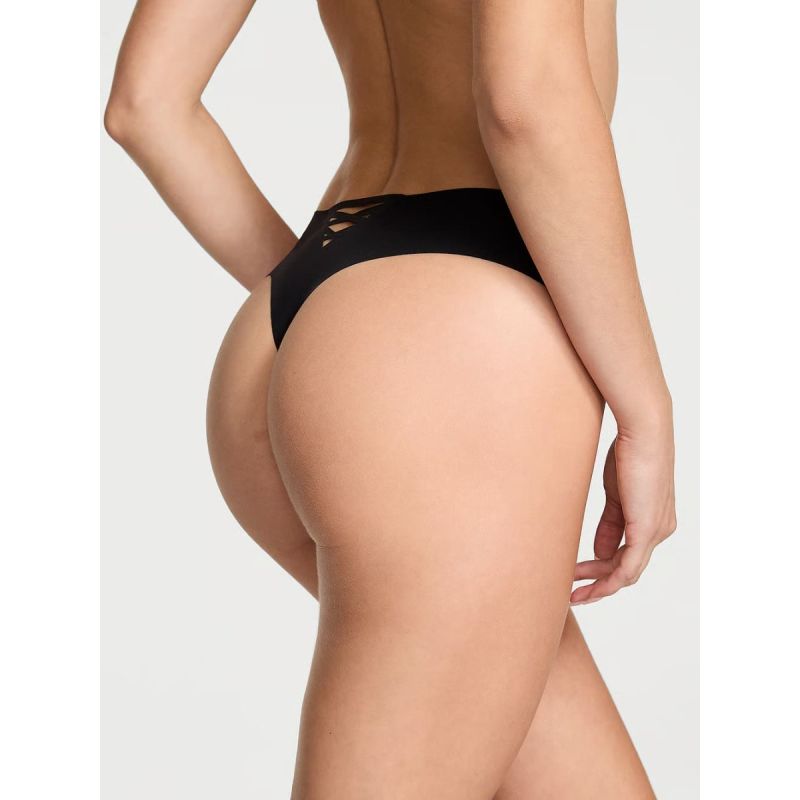 Трусики No-show Strappy Thong Panty Black