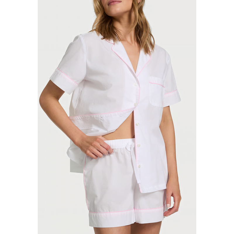 Піжама Cotton Short Pajama Set White VS