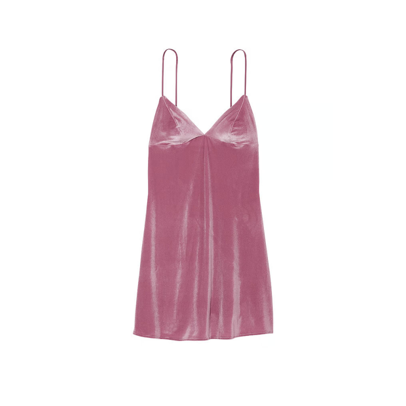 Нічна сорочка оксамитова Velvet Slip Romance Pink