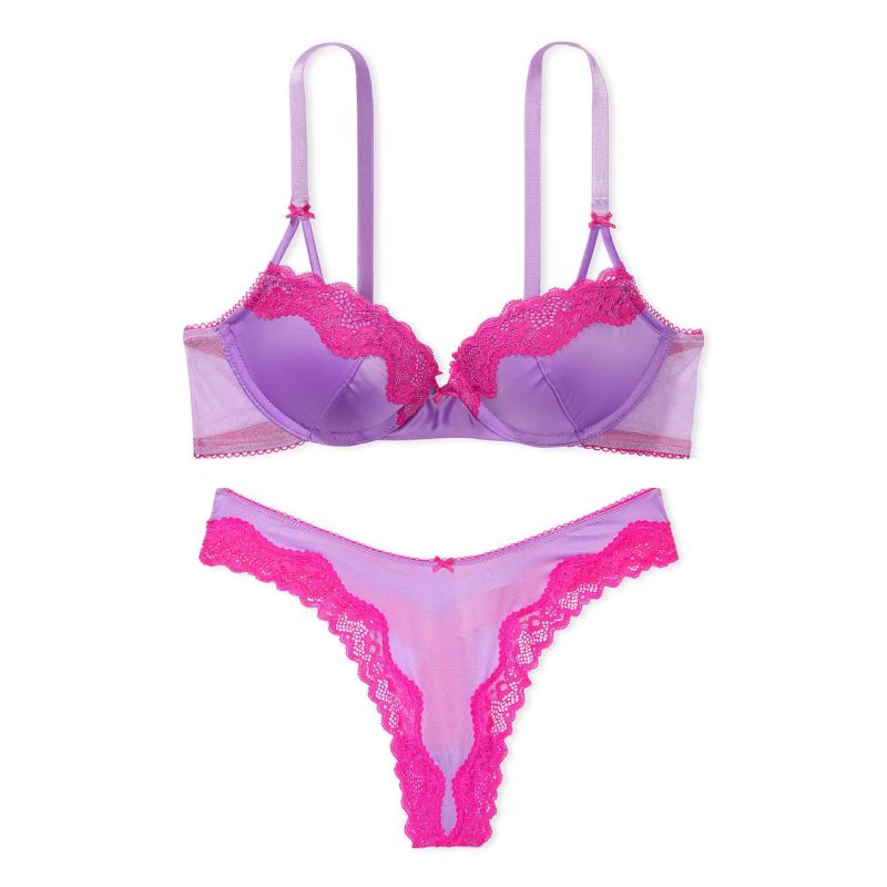 Комплект Tease Push-Up Bra Bikini Purple Paradise & Thong Panty