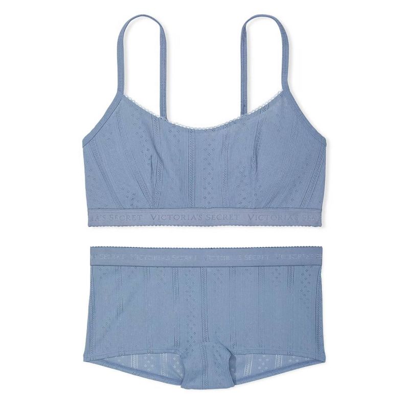 Комплект Scoop Bralette Faded Denim