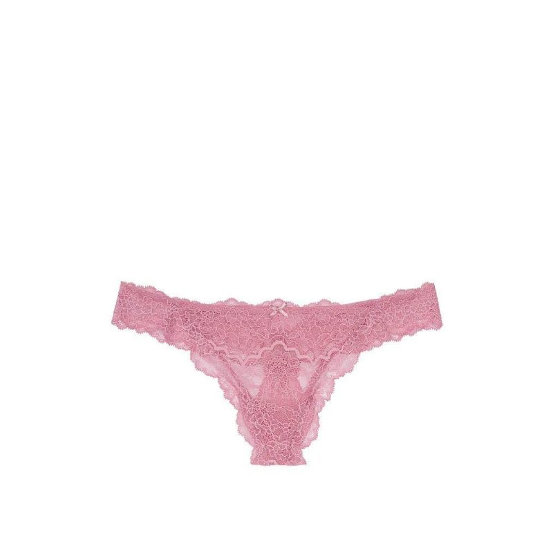 Трусики Dream Angels Floral Lace Thong Panty Dusk Mauve