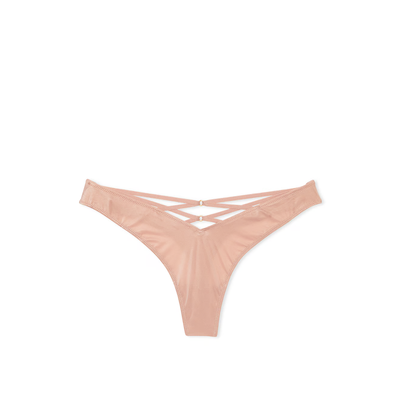 Трусики Strappy Back High-Leg Thong Panty Macaron