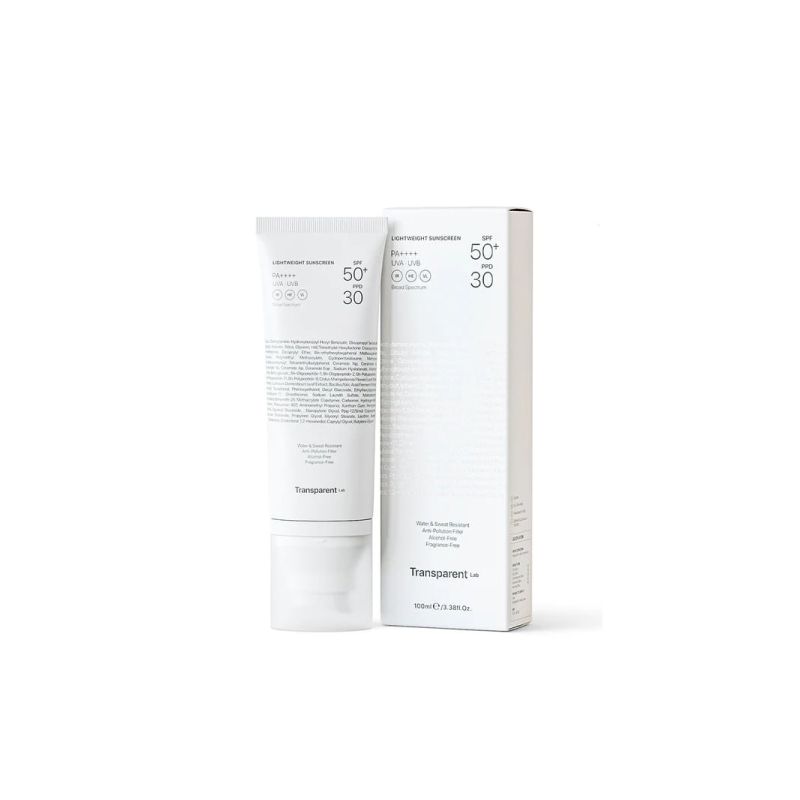 Легкий сонцезахисний крем для обличчя від Transparent Lightweight Sunscreen SPF50