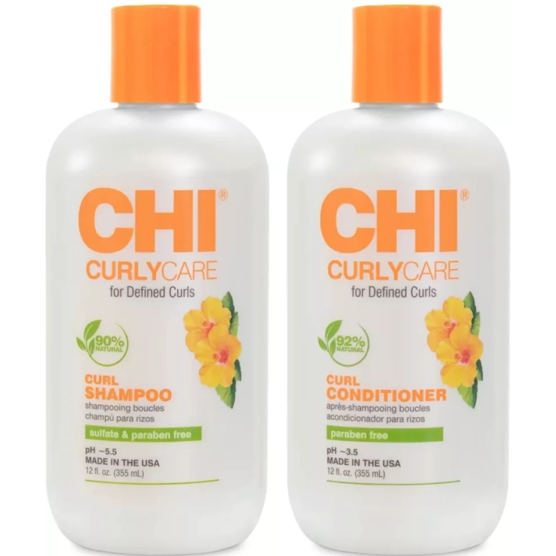 Набір для кучерявого волосся (шампунь і кондиціонер) Chi Curly Care 355 мл