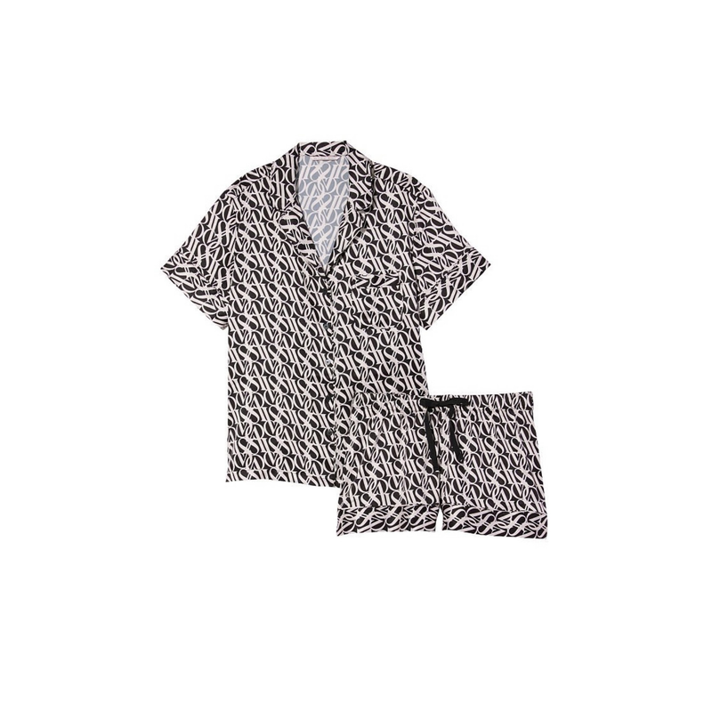 Піжама сатинова Satin Short Pajama Set VS Geo