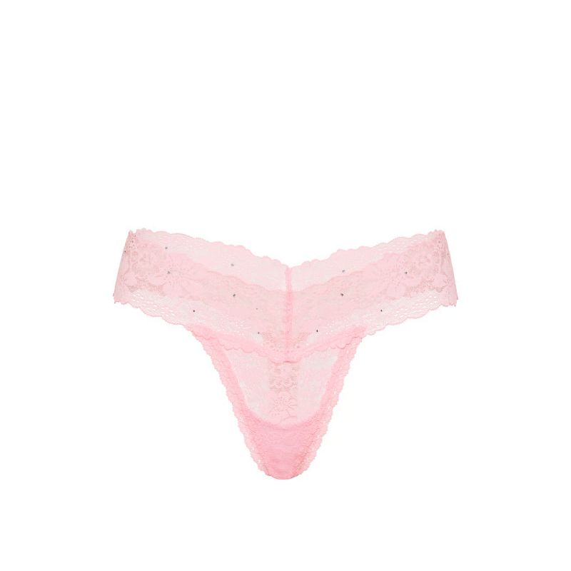 Трусики PINK Wink Lace Thong Panty Pink