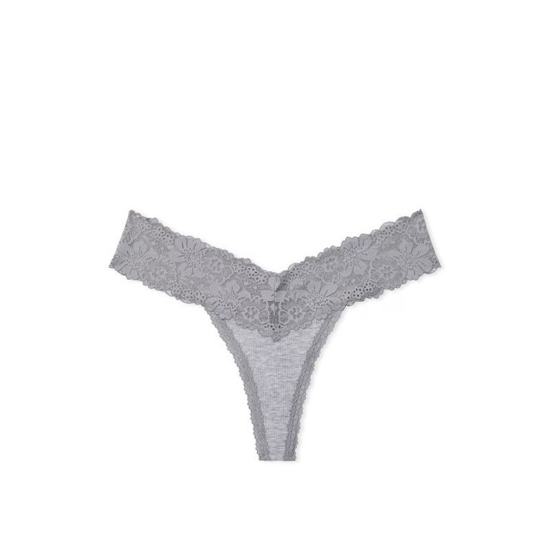Трусики Wink Lace-Trim Thong Panty Grey