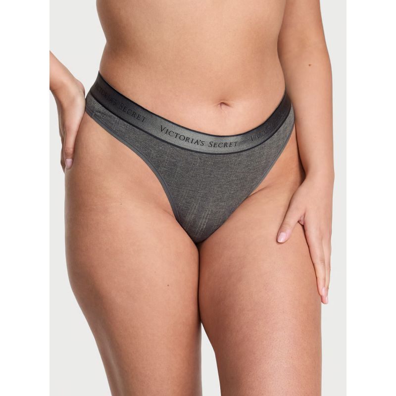 Трусики Modal Ultra-Fine Logo Thong Panty Anthracite Heather
