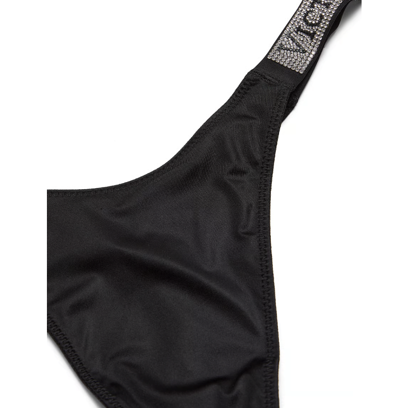 Трусики Shine Strap Thong Panty Blackk VS