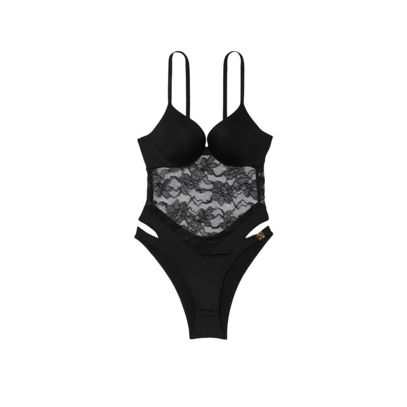 Боді Very Sexy Push-Up So Obsessed Lace Teddy Black