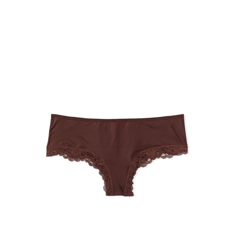 Жіночі трусики Lace-Trim Cheeky Panty Dark Brown
