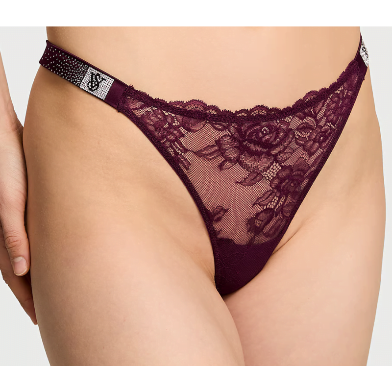 Трусики Very Sexy Scattered Shine Strap Lace Thong Panty Kir VS