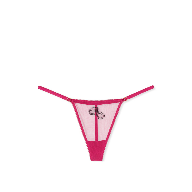Трусики Very Sexy Flirty Mesh V-String Panty Cherry Blossom Cuffs