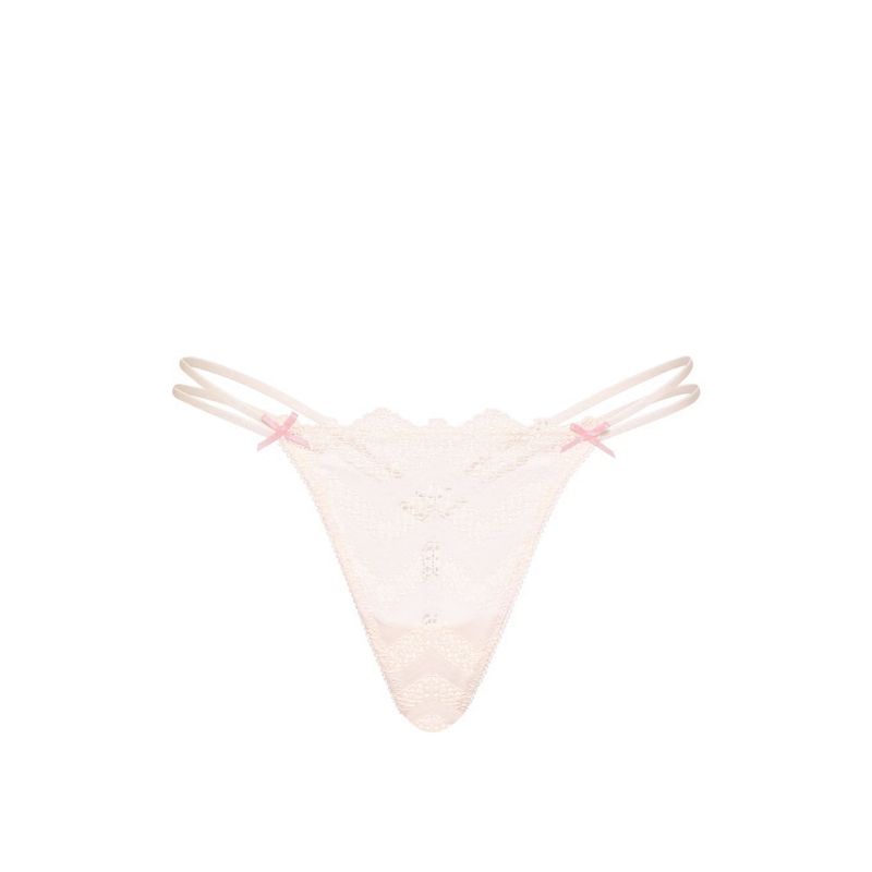 Трусики PINK Wink V-String Panty Coconut White