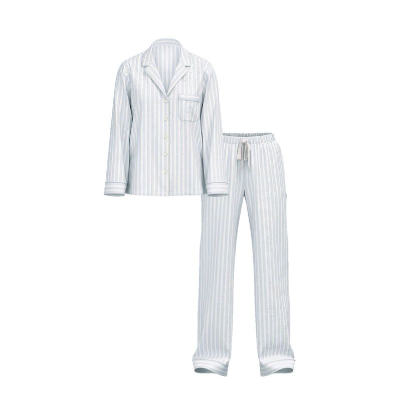 Піжама Flannel Long Pajama Set Soft Sky Stripes