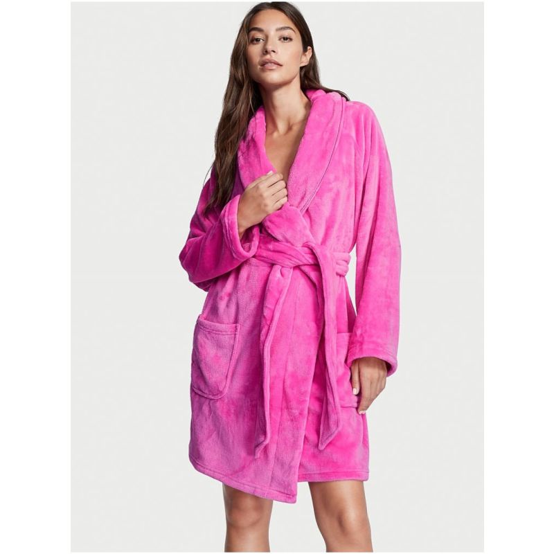 Плюшевий халат Short Cozy Robe Summer Pink