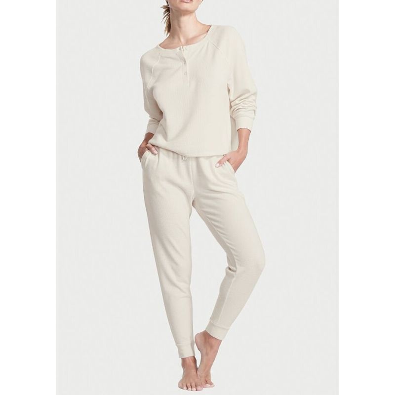 Піжама Glow Waffle Henley Set Vanilla Dream від Victoria's Secret