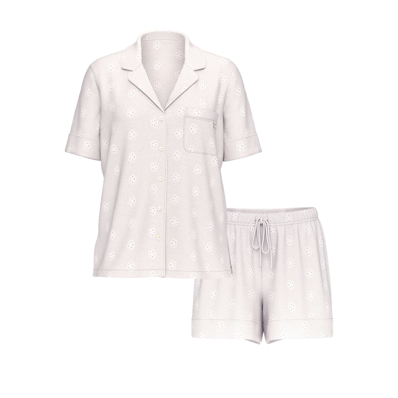 Піжама Modal Soft Eyelet Short Pajama Set White/Ivory