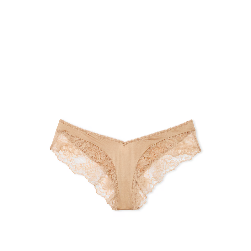 Жіночі трусики Rose Lace-Trim High-Leg Cheeky Panty Praline