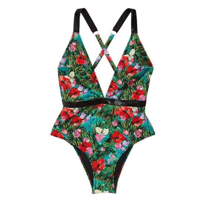 Суцільний купальник Shine Strap Tropical Floral