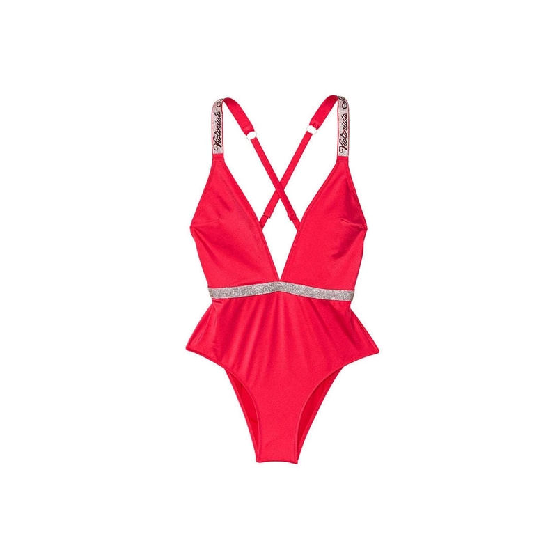 Суцільний купальник Shine Strap Wild Strawberry