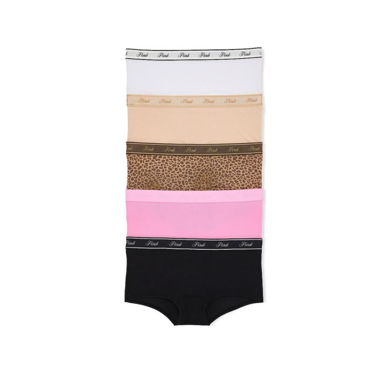 Набір трусиків 5-Pack Logo Cotton Boyshorts Panties Leo