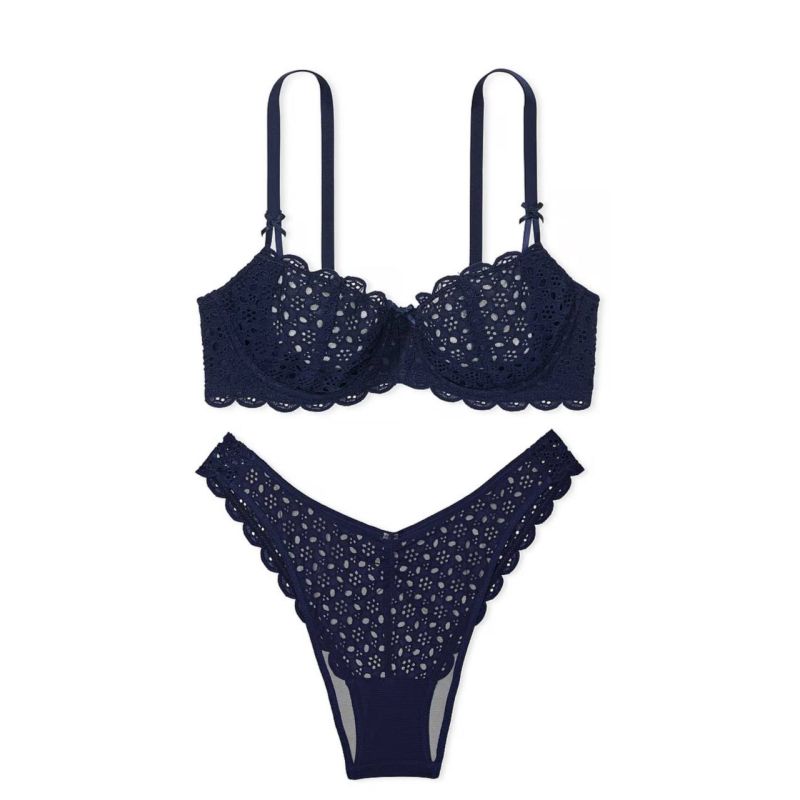 Комплект Wicked Unlined Bow Balconette Bra Ensign Navy
