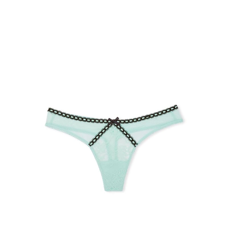 Трусики Heritage Ribbon Slot Thong Panty Opal Blue
