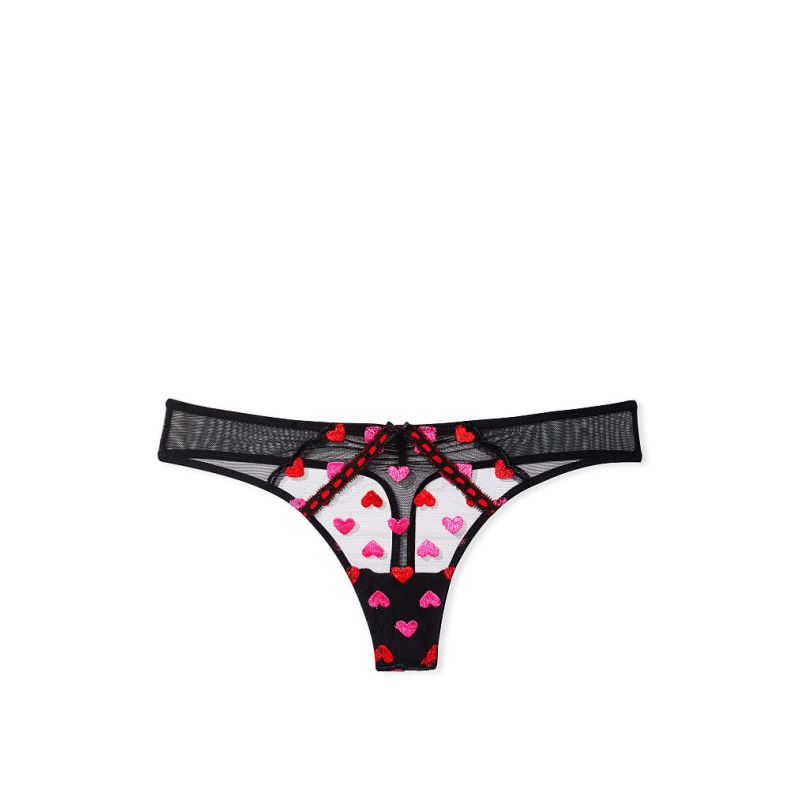 Трусики Heart Embroidery Thong Panty Heart