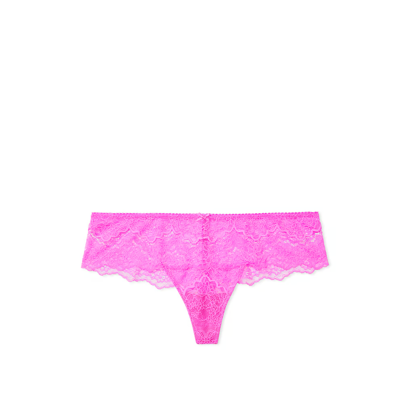 Трусики Floral Lace Hipster Thong Panty Berry Pink