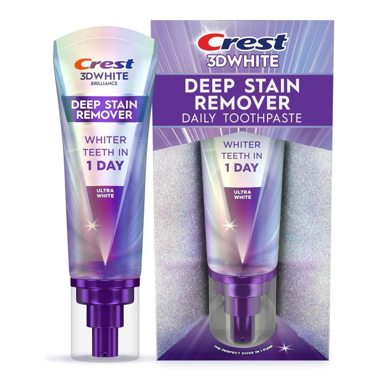 Відбілююча зубна паста Crest 3D White Brilliance Deep Stain Remover Ultra White Toothpaste