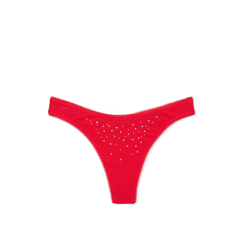 Трусики Stretch Cotton High-Leg Scoop Thong Panty