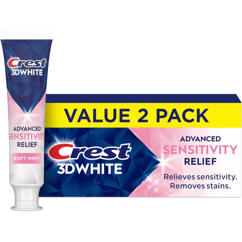 Зубна паста Crest 3DWhite Advanced Whitening Sensitivity Relief Toothpaste, Soft Mint