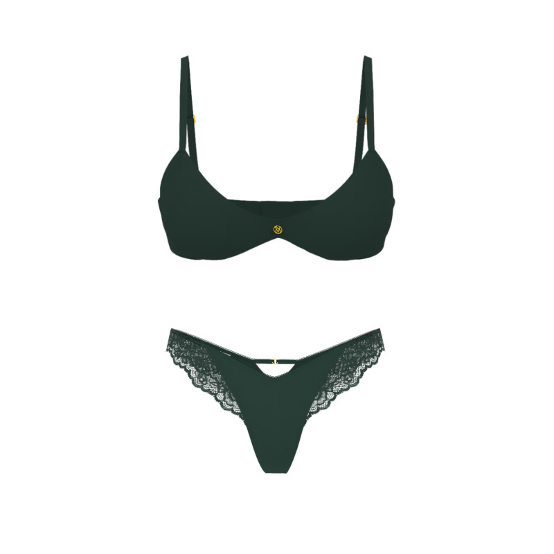Комплект білизни So Obsessed Wireless Push-Up Bra & Thong Panty Cilantro