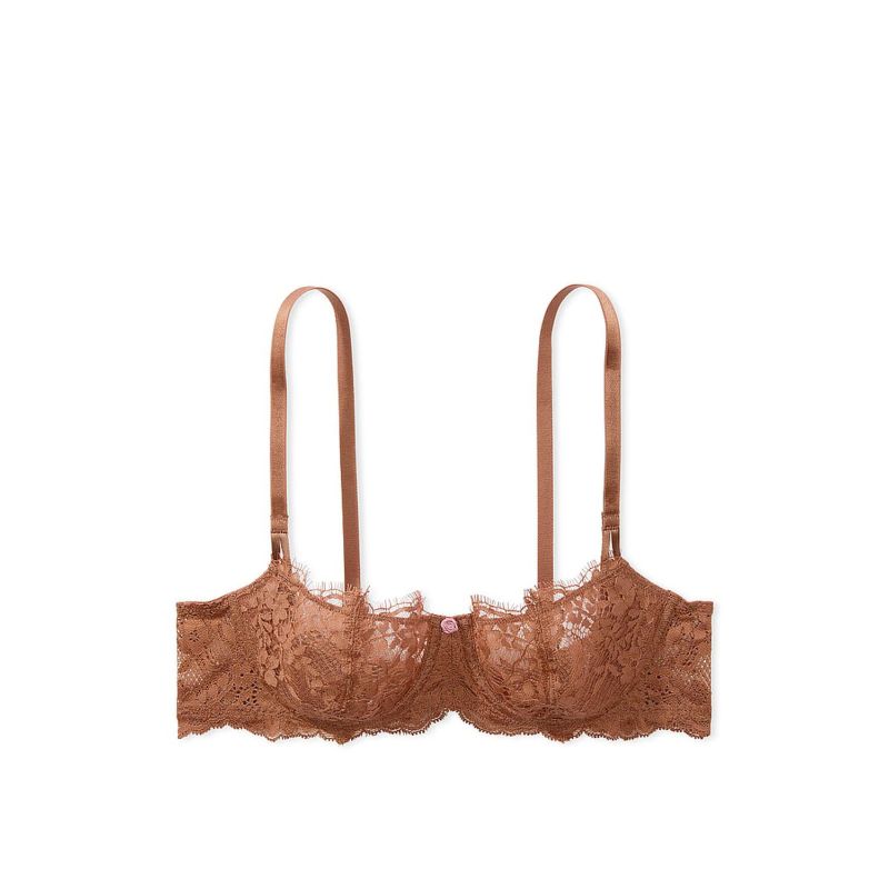 Бюстгальтер Dream Angels Wicked Unlined Lace Balconette Bra Caramel