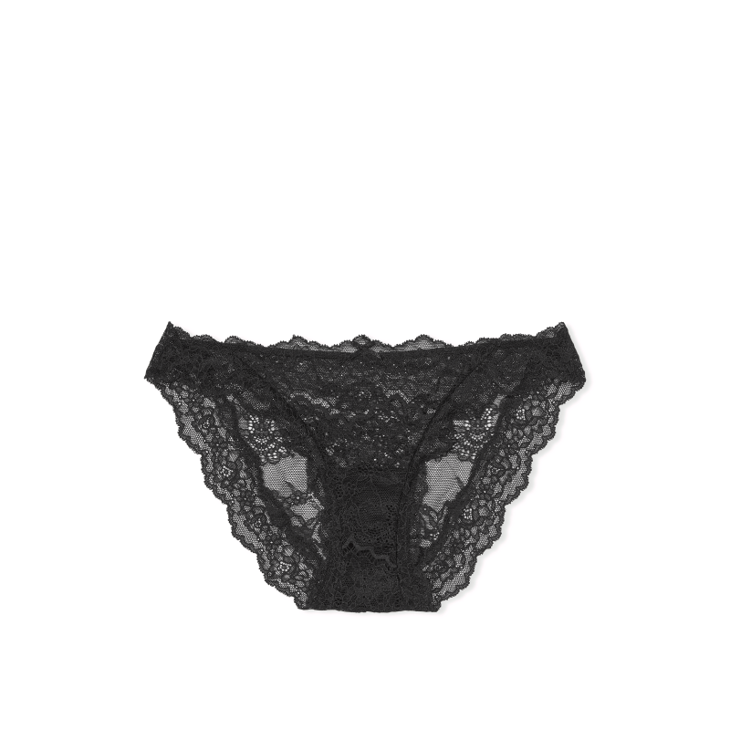 Трусики Dream Angels Floral Lace Cheekini Panty Black