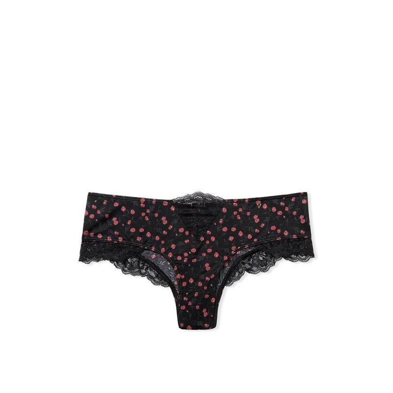Трусики Very Sexy Micro Lace Inset Cheeky Panty Mini Rose Stem