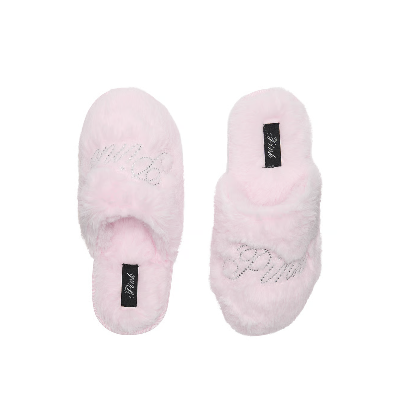 Домашні тапочки Faux-Fur Closed-Toe Slippers Tulip Bling Logo