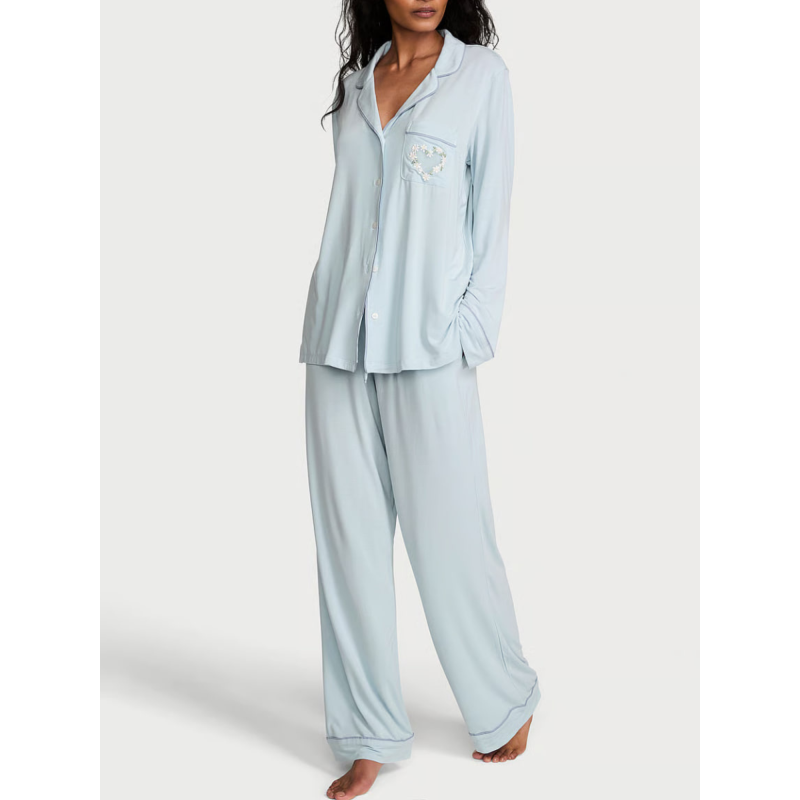 Піжама Modal Long Pajama Set Celestial Blue