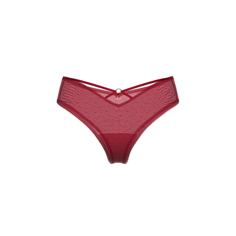 Трусики Very Sexy Strappy-Bach Cherry Hardware Cheeky Panty Red Lacquer