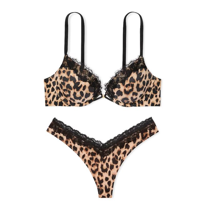Комплект білизни Very Sexy Bombshell Add-2-Cups Smooth Push-Up Bra Leopard Print